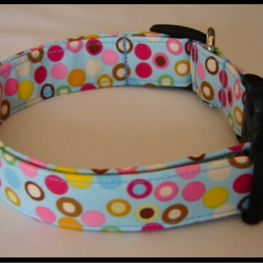 Colorful Polka Dot Dog Collar